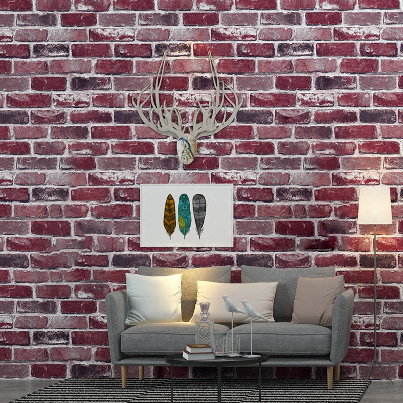 Industrial Brick Look Wallpaper Dark Color Moisture Resistant Wall Art for Kitchen Clearhalo 'Industrial wall decor' 'Industrial' 'Wallpaper' Wall Decor' 1698701