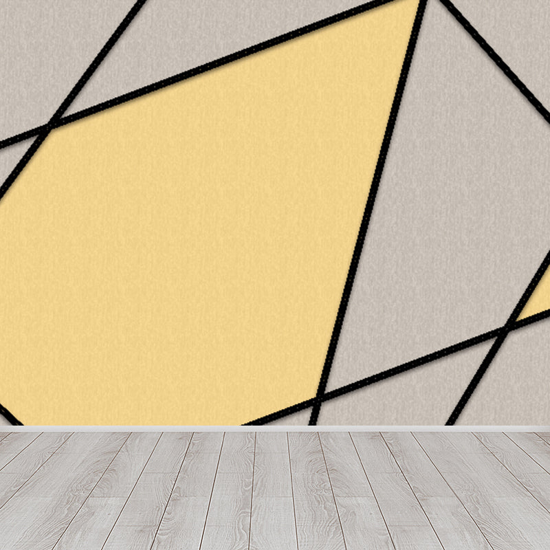 Soft Color Geometry Pattern Mural Moisture-Proofing Wall Covering for Dining Room Clearhalo 'Wall Decor' 'Wall Mural' 1698833