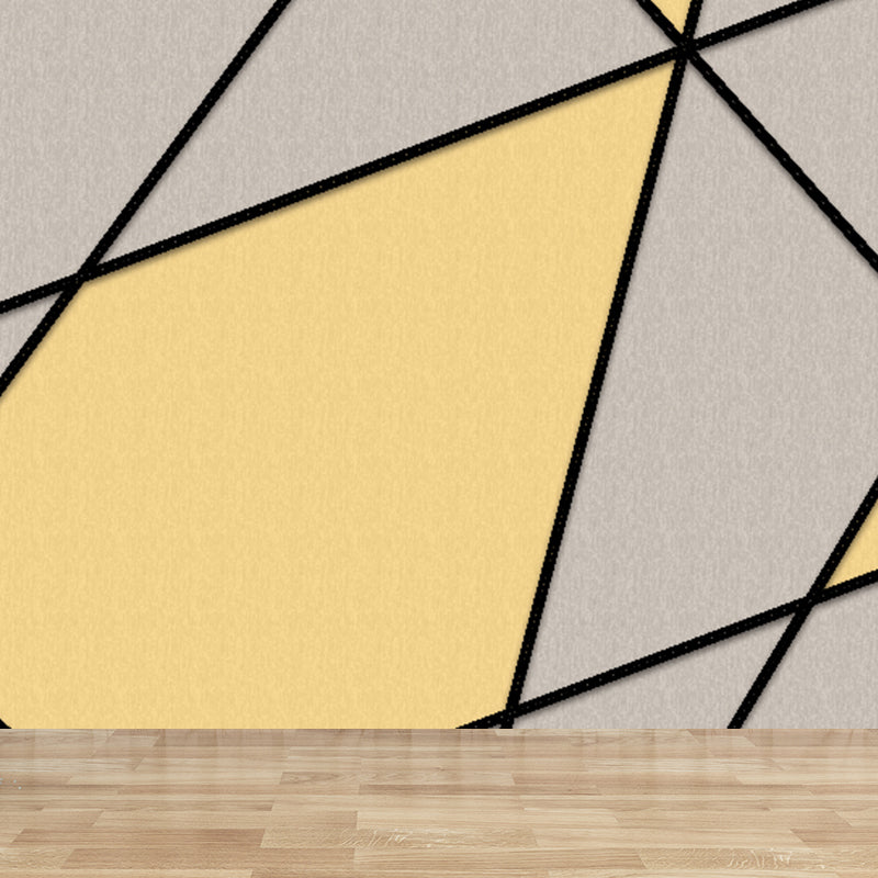 Soft Color Geometry Pattern Mural Moisture-Proofing Wall Covering for Dining Room Clearhalo 'Wall Decor' 'Wall Mural' 1698834