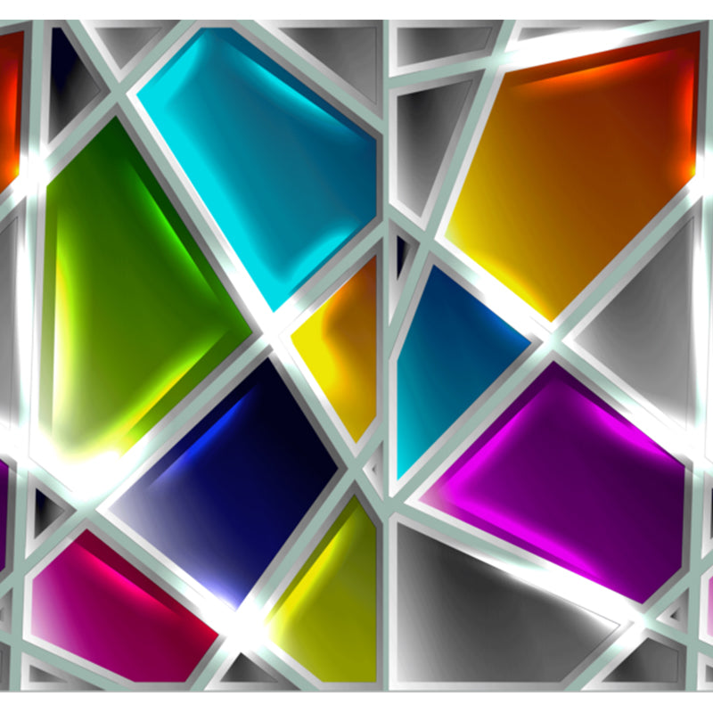 Soft Color Geometry Pattern Mural Moisture-Proofing Wall Covering for Dining Room Clearhalo 'Wall Decor' 'Wall Mural' 1698845