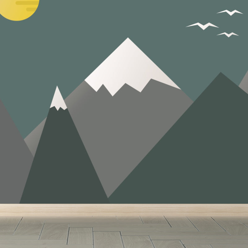 Soft Color Geometry Pattern Mural Moisture-Proofing Wall Covering for Dining Room Clearhalo 'Wall Decor' 'Wall Mural' 1698848