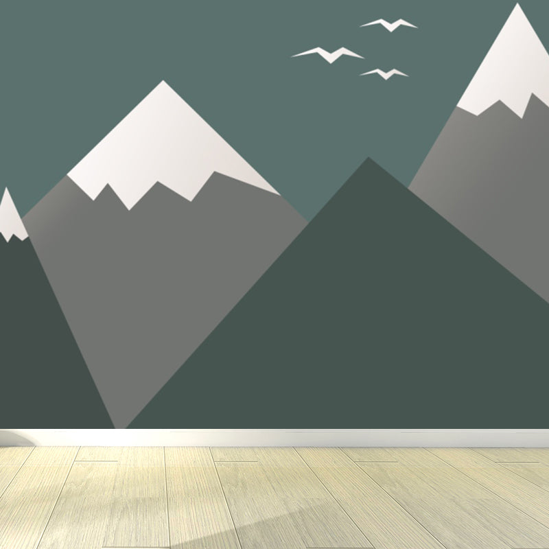 Soft Color Geometry Pattern Mural Moisture-Proofing Wall Covering for Dining Room Clearhalo 'Wall Decor' 'Wall Mural' 1698849