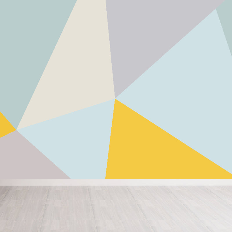 Pastel Color Diamond Mural Wallpaper Geometric Modern Stain Resistant Wall Decor Clearhalo 'Wall Decor' 'Wall Mural' 1698859