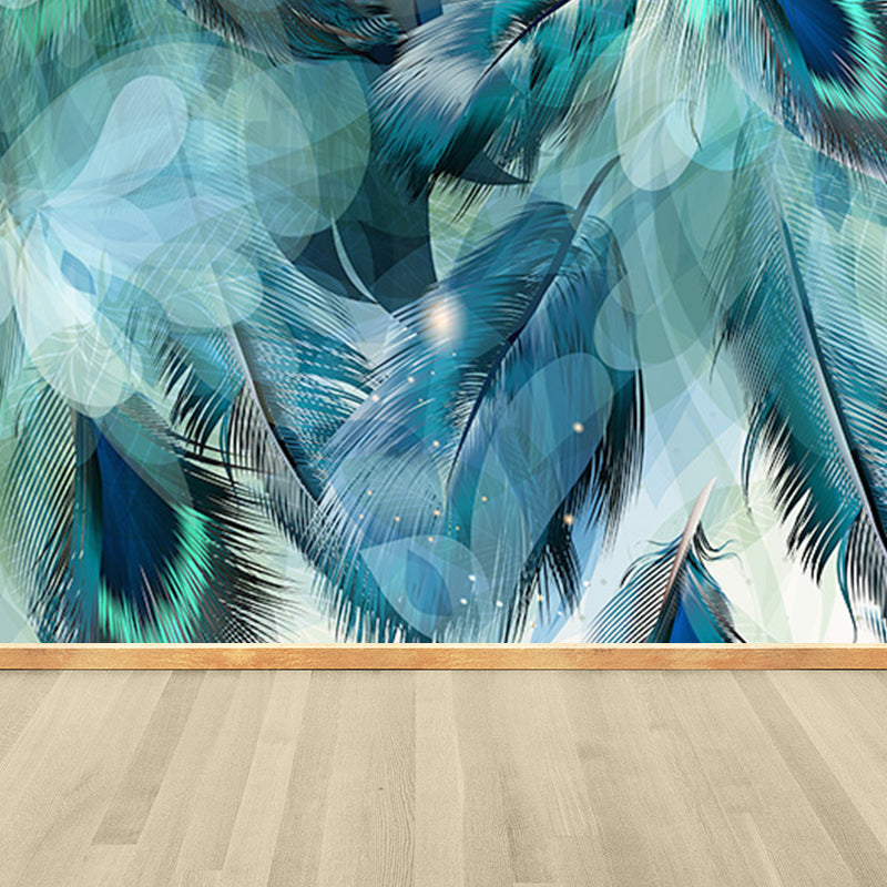 Extra Large Feather Mural Light Color Non-Woven Wall Art for Home Decor, Personalized Clearhalo 'Wall Decor' 'Wall Mural' 1698934