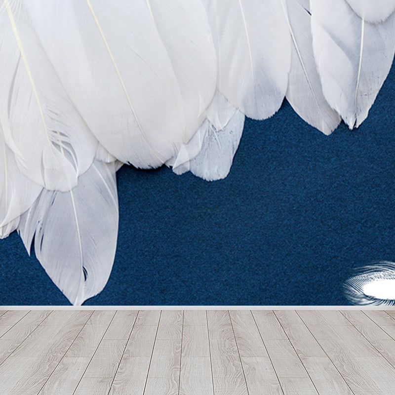 Extra Large Feather Mural Light Color Non-Woven Wall Art for Home Decor, Personalized Clearhalo 'Wall Decor' 'Wall Mural' 1698939