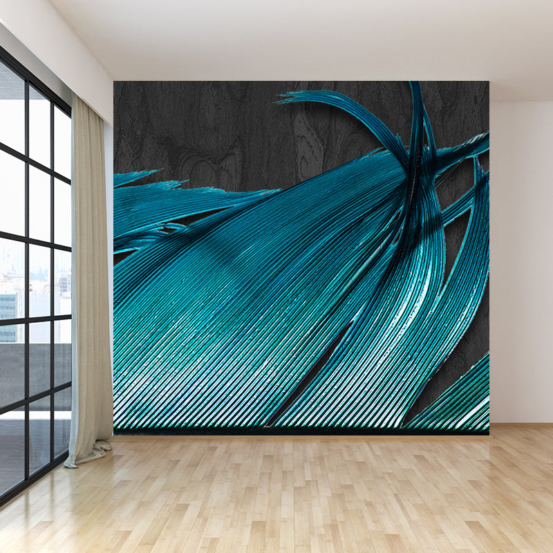 Extra Large Feather Mural Light Color Non-Woven Wall Art for Home Decor, Personalized Clearhalo 'Wall Decor' 'Wall Mural' 1698949