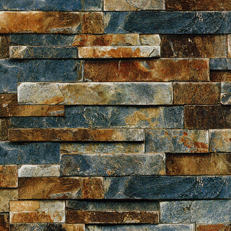 Removable Faux Rock Brick Wallpaper Industrial PVC Wall Covering, 19.5' L x 17.5" W Clearhalo 'Industrial wall decor' 'Industrial' 'Wallpaper' Wall Decor' 1698992