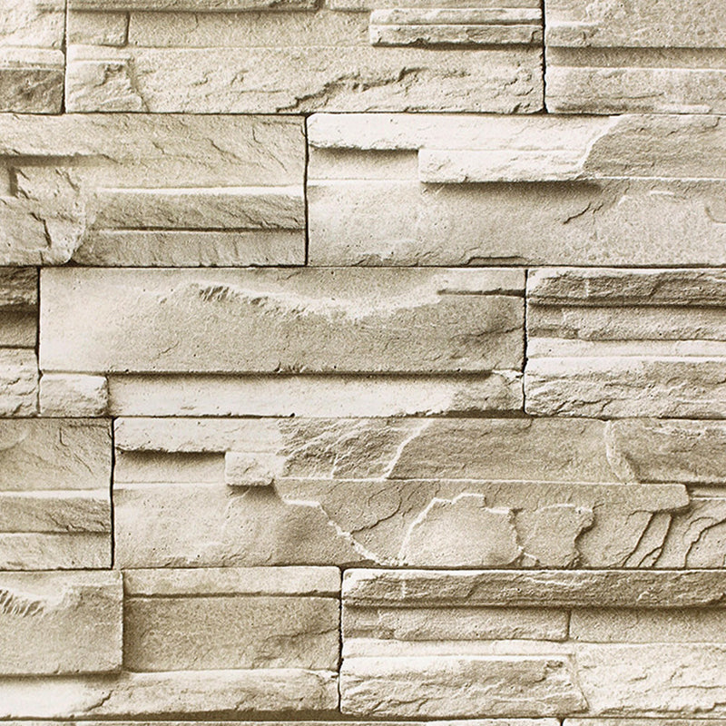 Removable Faux Rock Brick Wallpaper Industrial PVC Wall Covering, 19.5' L x 17.5" W Clearhalo 'Industrial wall decor' 'Industrial' 'Wallpaper' Wall Decor' 1698999