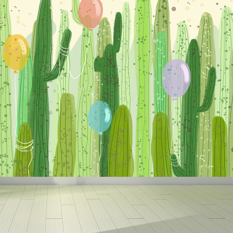 Cartoon Scenery Drawing Mural Decal Soft Color Childrens Art Wall Covering for Nursery Clearhalo 'Wall Decor' 'Wall Mural' 1699041