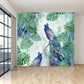 Large Peacock Wall Paper Mural Stain Resistant Modern Bedroom Wall Decor in Green Clearhalo 'Wall Decor' 'Wall Mural' 1699096