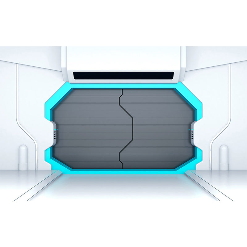 Door of Spaceship Mural Decal Science Fiction Stain Resistant Bedroom Wall Covering, Customized Clearhalo 'Wall Decor' 'Wall Mural' 1699142