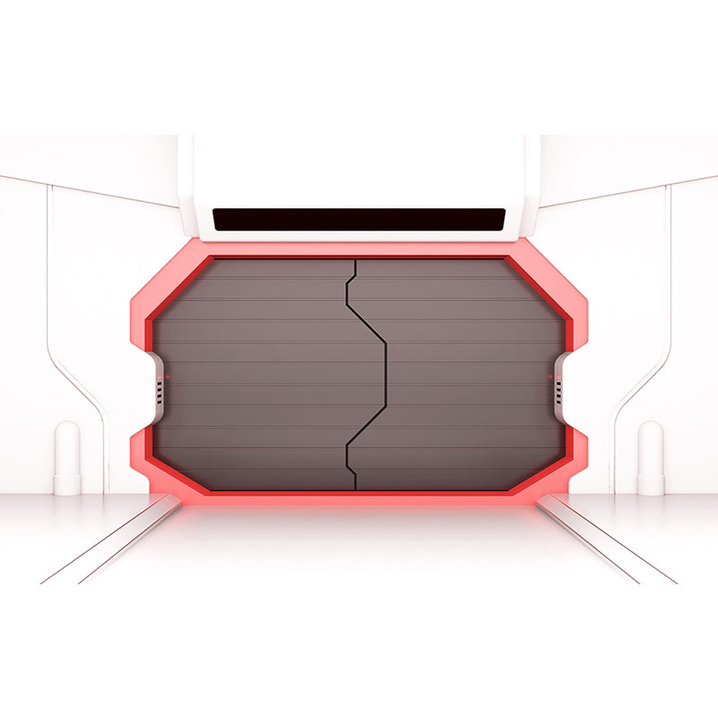 Door of Spaceship Mural Decal Science Fiction Stain Resistant Bedroom Wall Covering, Customized Clearhalo 'Wall Decor' 'Wall Mural' 1699147