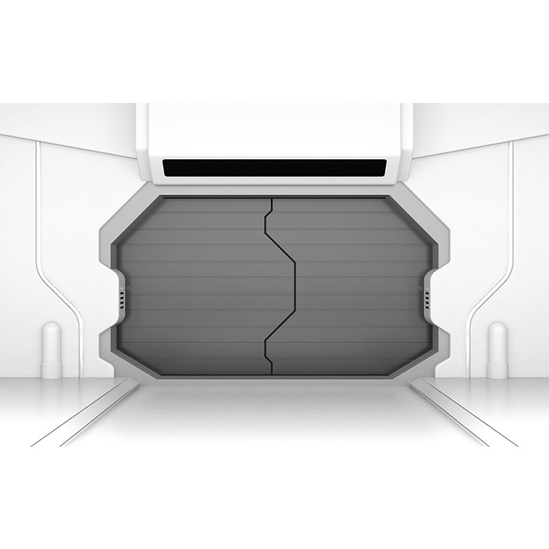 Door of Spaceship Mural Decal Science Fiction Stain Resistant Bedroom Wall Covering, Customized Clearhalo 'Wall Decor' 'Wall Mural' 1699152