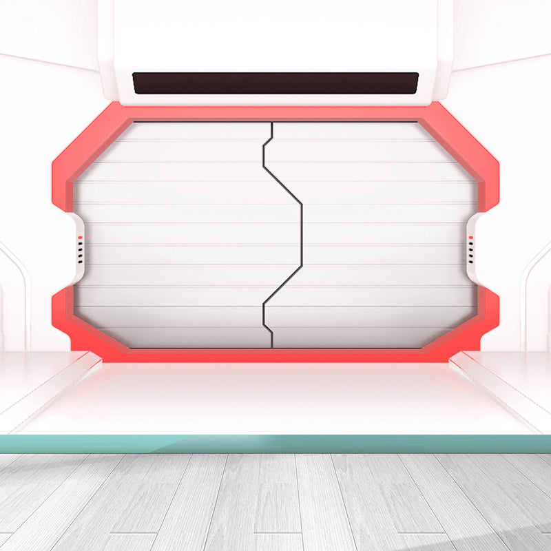 Door of Spaceship Mural Decal Science Fiction Stain Resistant Bedroom Wall Covering, Customized White Clearhalo 'Wall Decor' 'Wall Mural' 1699154