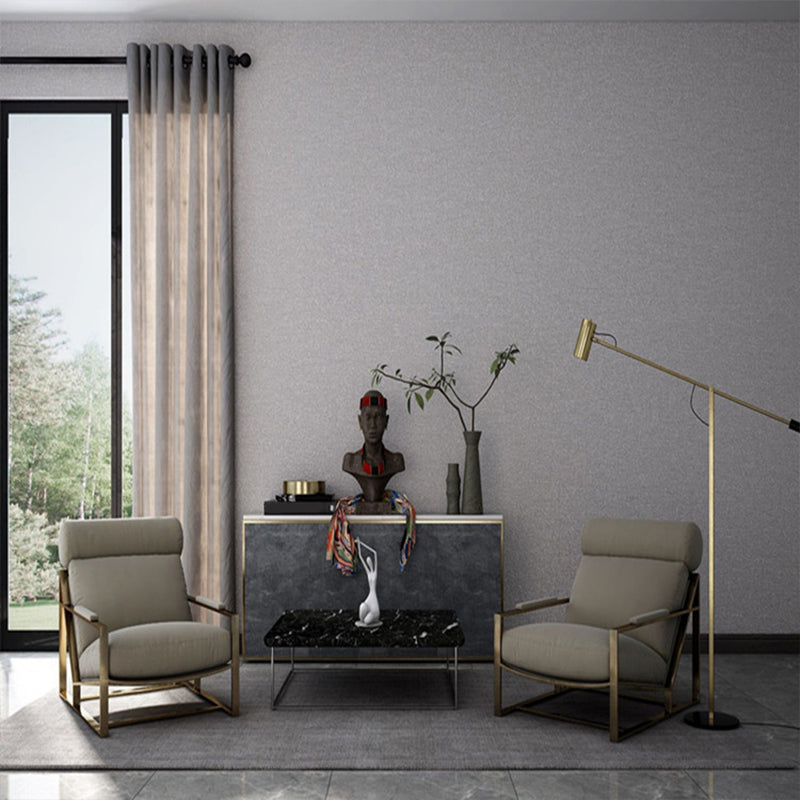 Soft Color Solid Wallpaper Minimalistic Moisture Resistant Wall Decor for Bedroom Smoke Gray 1 Set Clearhalo 'Modern wall decor' 'Modern' 'Wallpaper' Wall Decor' 1699184