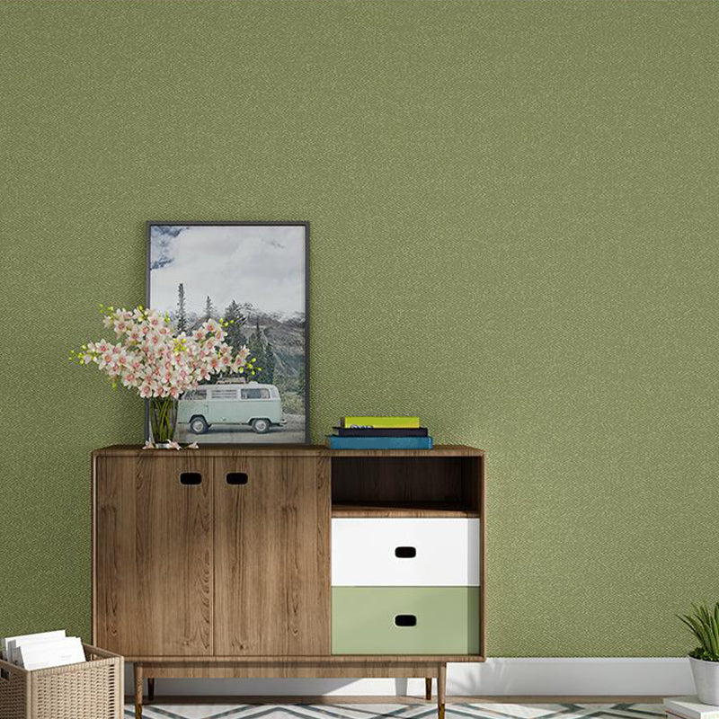 Soft Color Solid Wallpaper Minimalistic Moisture Resistant Wall Decor for Bedroom Green 1 Set Clearhalo 'Modern wall decor' 'Modern' 'Wallpaper' Wall Decor' 1699190