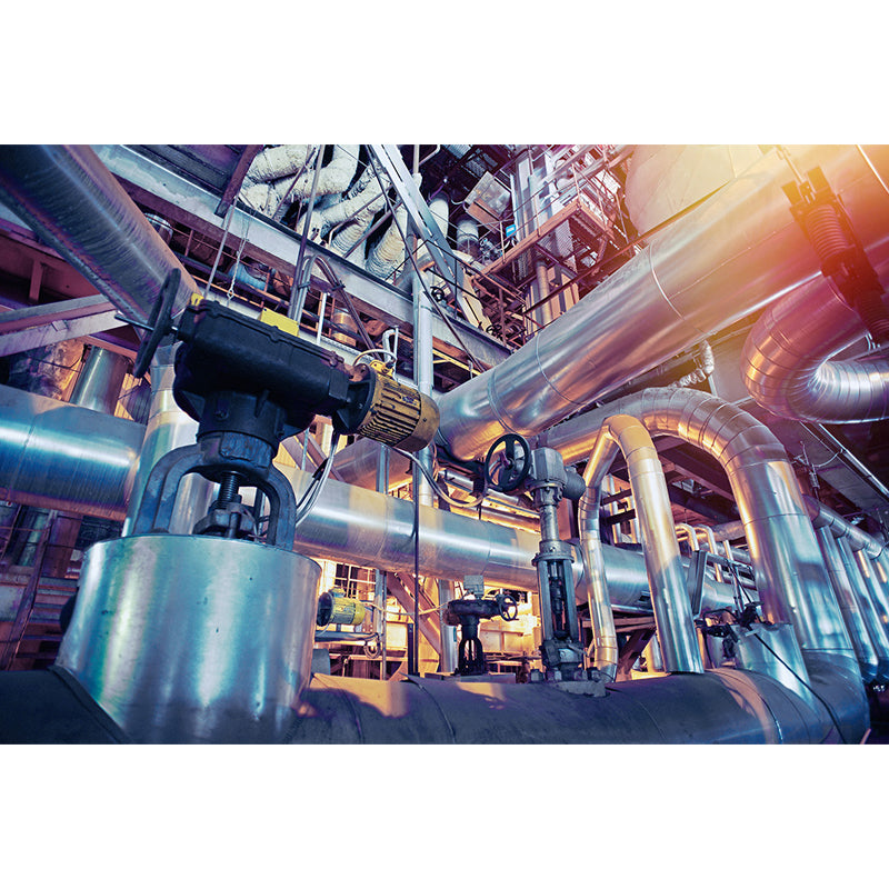 Gray Industrial Mural Decal Huge Machinery Scenery Wall Covering for Living Room Clearhalo 'Wall Decor' 'Wall Mural' 1699275