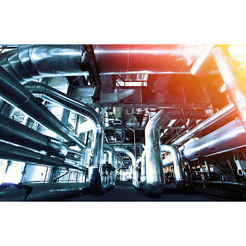 Gray Industrial Mural Decal Huge Machinery Scenery Wall Covering for Living Room Clearhalo 'Wall Decor' 'Wall Mural' 1699280