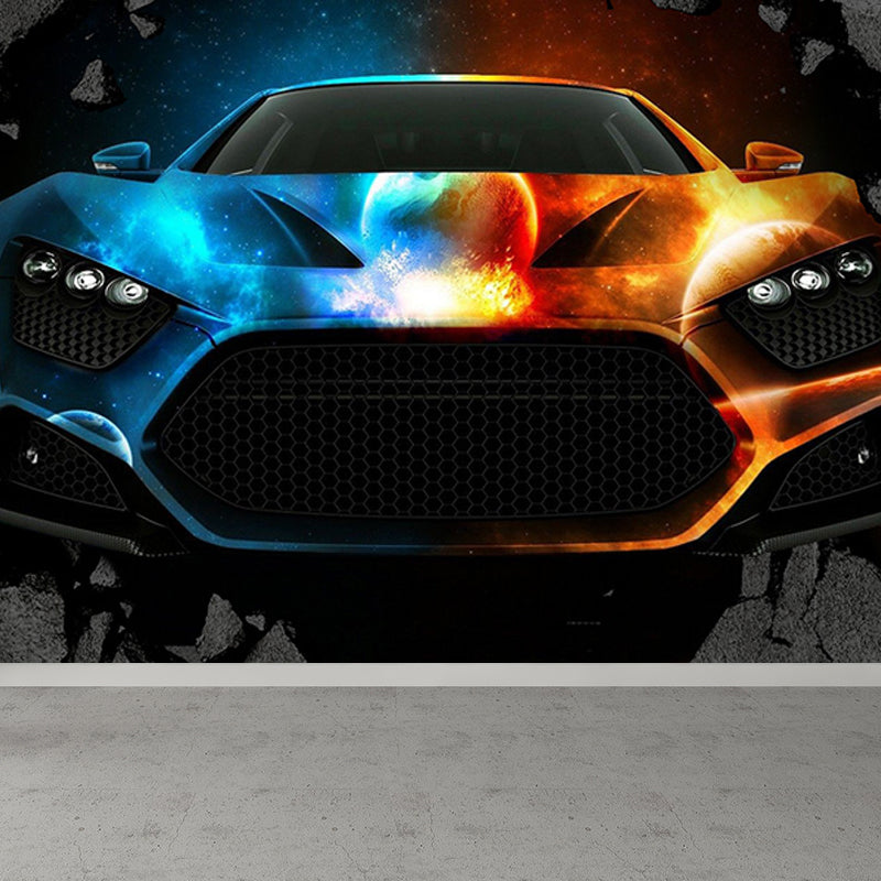 Light Color Car Mural Wallpaper for Decoration Industrial Living Room ...