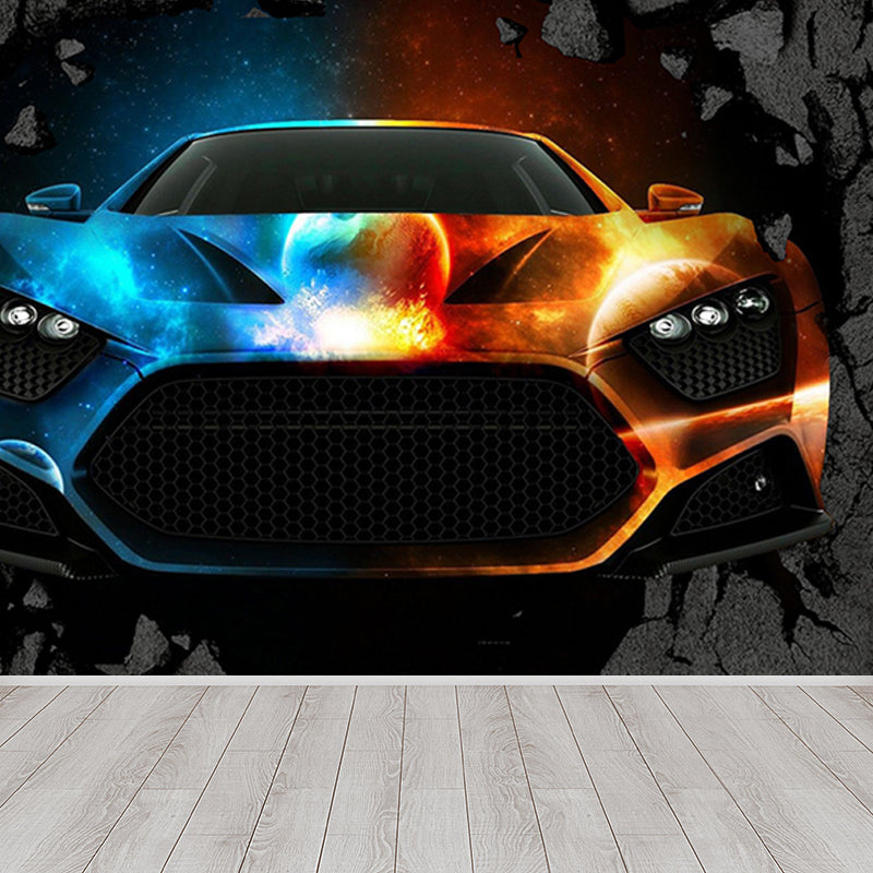 Light Color Car Mural Wallpaper for Decoration Industrial Living Room Wall Covering Clearhalo 'Wall Decor' 'Wall Mural' 1699287