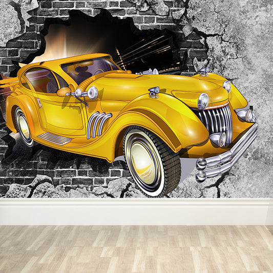 Light Color Car Mural Wallpaper for Decoration Industrial Living Room Wall Covering Clearhalo 'Wall Decor' 'Wall Mural' 1699291