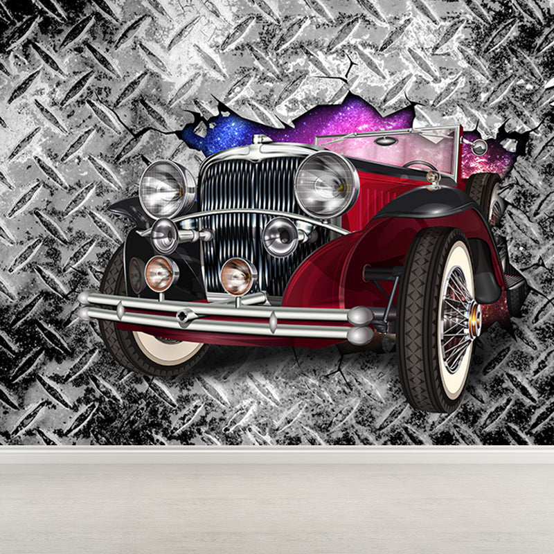 Light Color Car Mural Wallpaper for Decoration Industrial Living Room Wall Covering Clearhalo 'Wall Decor' 'Wall Mural' 1699296