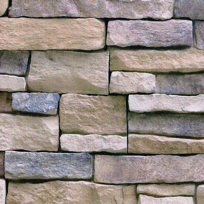 Brick and Mortar Wallpaper Roll Industrial Stain-Resistant Wall Art in Dark Color Clearhalo 'Industrial wall decor' 'Industrial' 'Wallpaper' Wall Decor' 1699325