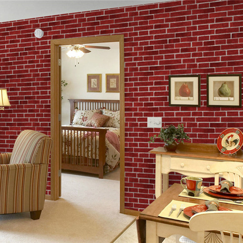 Bright Brickwork Wallpaper for Living Room Architecture Wall Covering, 57-1-sq ft Clearhalo 'Industrial wall decor' 'Industrial' 'Wallpaper' Wall Decor' 1699332