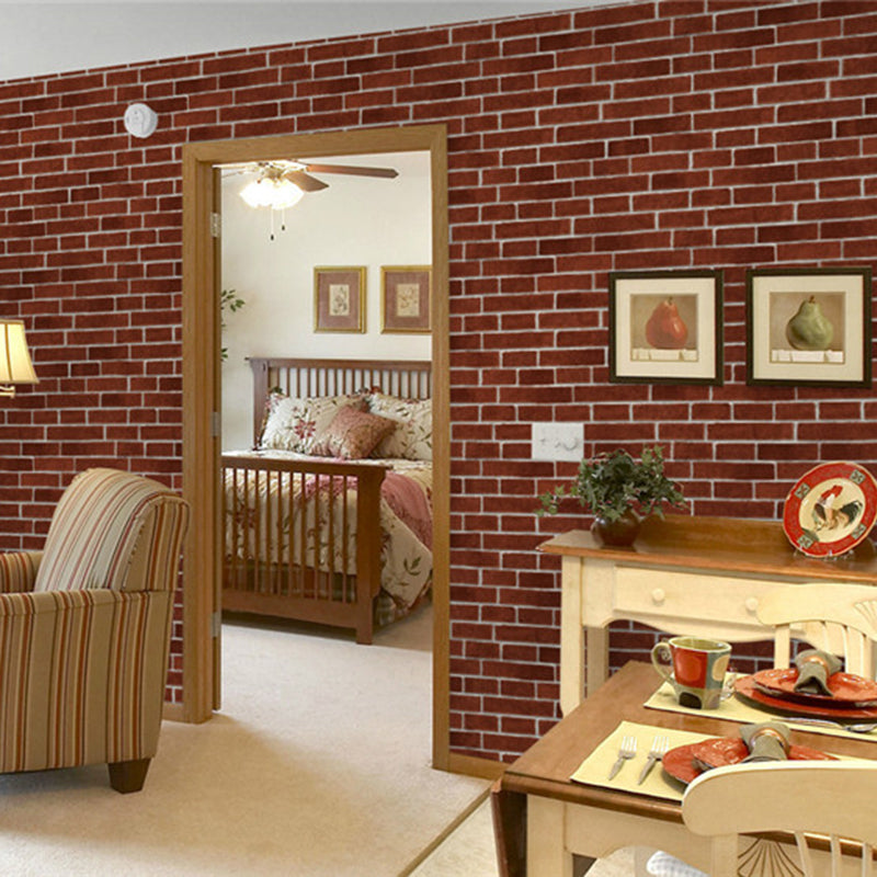 Bright Brickwork Wallpaper for Living Room Architecture Wall Covering, 57-1-sq ft Clearhalo 'Industrial wall decor' 'Industrial' 'Wallpaper' Wall Decor' 1699335