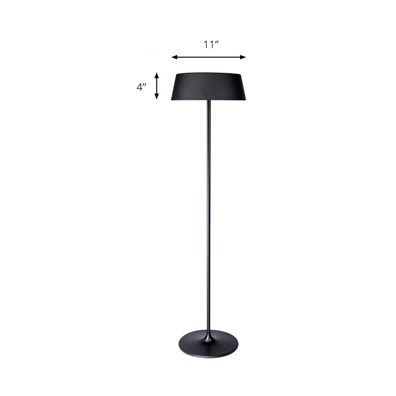 Black/White Smooth Drum Floor Lamp Minimalism Style 3 Lights Metal Floor Lighting for Living Room Clearhalo 'Floor Lamps' 'Lamps' Lighting' 169934