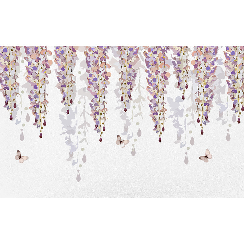 Non-Woven Cloth Decorative Mural Decal Modern Vine Wall Covering in Pastel Color Clearhalo 'Wall Decor' 'Wall Mural' 1699389