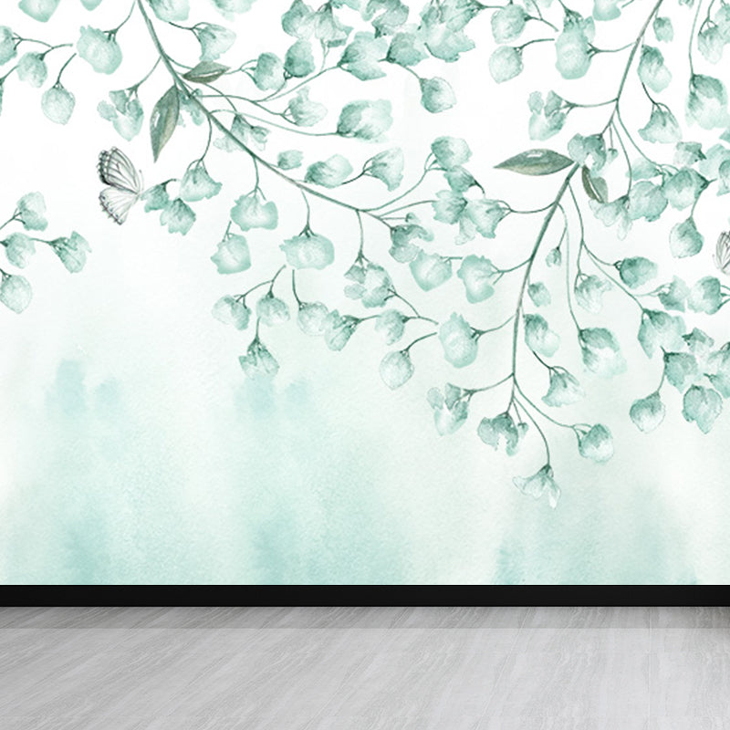 Non-Woven Cloth Decorative Mural Decal Modern Vine Wall Covering in Pastel Color Clearhalo 'Wall Decor' 'Wall Mural' 1699397