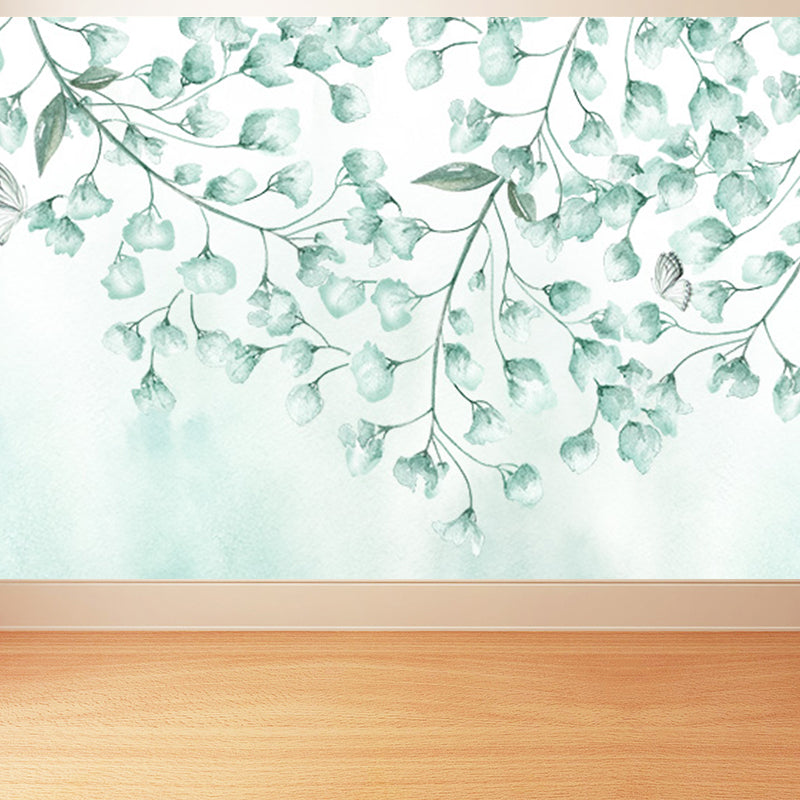Non-Woven Cloth Decorative Mural Decal Modern Vine Wall Covering in Pastel Color Clearhalo 'Wall Decor' 'Wall Mural' 1699398