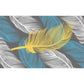 Giant Contemporary Wall Mural in Pastel Color Bird Feather Wall Decor, Custom Printed Clearhalo 'Wall Decor' 'Wall Mural' 1699429