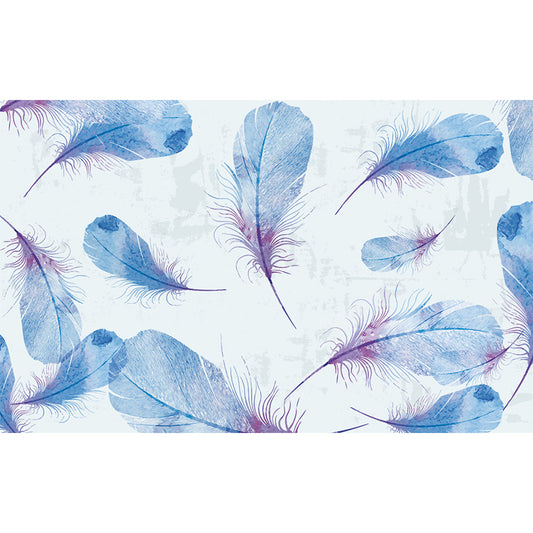 Giant Contemporary Wall Mural in Pastel Color Bird Feather Wall Decor, Custom Printed Clearhalo 'Wall Decor' 'Wall Mural' 1699434