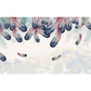 Giant Contemporary Wall Mural in Pastel Color Bird Feather Wall Decor, Custom Printed Clearhalo 'Wall Decor' 'Wall Mural' 1699444