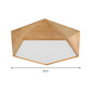 16.5"/20.5" Width Wood Pentagon Ceiling Fixture Porch Stair Japanese Style LED Flush Ceiling Light in Beige Clearhalo 'Ceiling Lights' 'Close To Ceiling Lights' 'Close to ceiling' 'Flush mount' Lighting' 170046