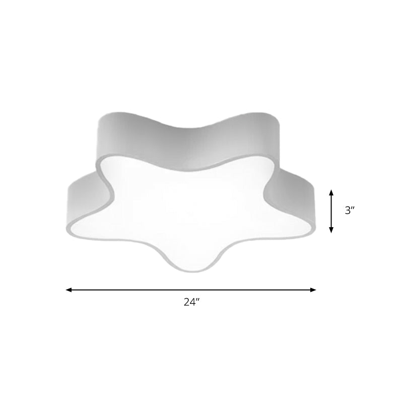 Boys Girls Bedroom Star Flush Ceiling Light Acrylic Contemporary Ceiling Lamp Clearhalo 'Ceiling Lights' 'Close To Ceiling Lights' 'Close to ceiling' 'Flush mount' Lighting' 170189
