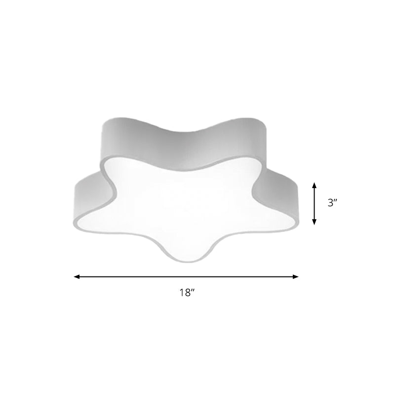 Boys Girls Bedroom Star Flush Ceiling Light Acrylic Contemporary Ceiling Lamp Clearhalo 'Ceiling Lights' 'Close To Ceiling Lights' 'Close to ceiling' 'Flush mount' Lighting' 170190