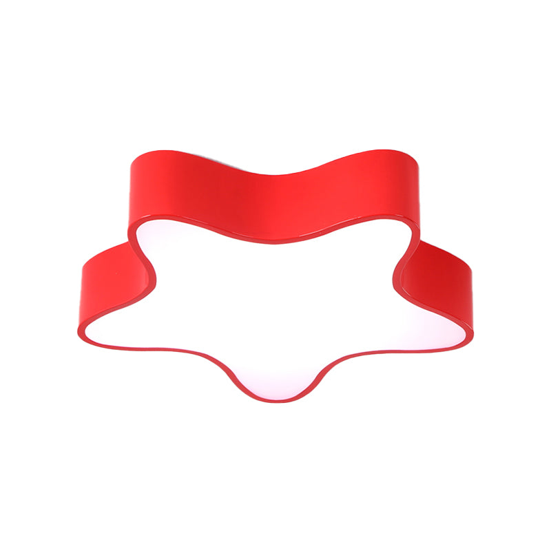 Boys Girls Bedroom Star Flush Ceiling Light Acrylic Contemporary Ceiling Lamp Clearhalo 'Ceiling Lights' 'Close To Ceiling Lights' 'Close to ceiling' 'Flush mount' Lighting' 170196