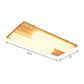 Japanese Style Rectangle Flushmount Light Wood Acrylic Beige LED Ceiling Lamp in Natural/White for Bathroom Clearhalo 'Ceiling Lights' 'Close To Ceiling Lights' 'Close to ceiling' 'Flush mount' Lighting' 170203