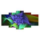 Modernist Blossom Canvas Wall Art Green and Purple Flower Wall Decor for Girls Room Clearhalo 'Art Gallery' 'Canvas Art' 'Contemporary Art Gallery' 'Modern' Arts' 1703034