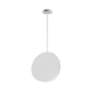 8"/12"W Circular Pendant Lamp Modern Nordic Style Metal 1 Light Black/Grey/White Hanging Ceiling Light Clearhalo 'Ceiling Lights' 'Modern Pendants' 'Modern' 'Pendant Lights' 'Pendants' Lighting' 170317