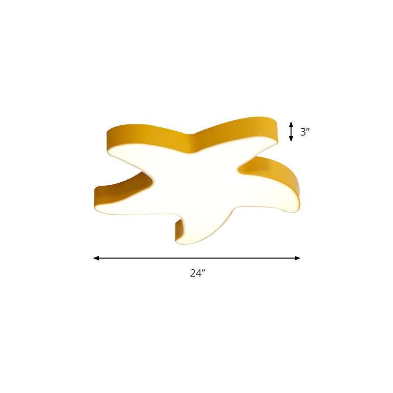 Macaron Loft Starfish Flush Mount Light Acrylic Candy Colored Ceiling Light Clearhalo 'Ceiling Lights' 'Close To Ceiling Lights' 'Close to ceiling' 'Flush mount' Lighting' 170362