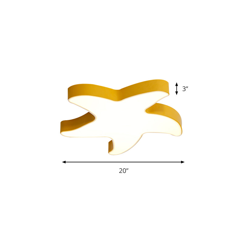 Macaron Loft Starfish Flush Mount Light Acrylic Candy Colored Ceiling Light Clearhalo 'Ceiling Lights' 'Close To Ceiling Lights' 'Close to ceiling' 'Flush mount' Lighting' 170363