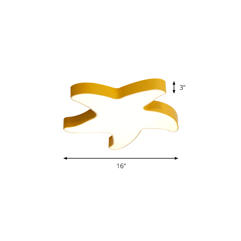 Macaron Loft Starfish Flush Mount Light Acrylic Candy Colored Ceiling Light Clearhalo 'Ceiling Lights' 'Close To Ceiling Lights' 'Close to ceiling' 'Flush mount' Lighting' 170364