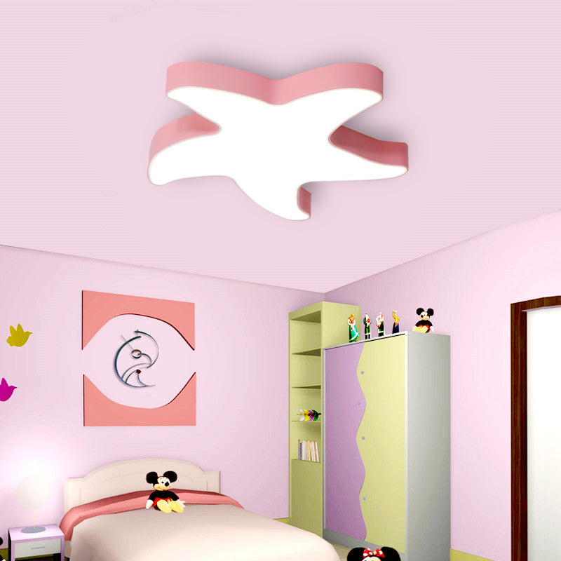 Macaron Loft Starfish Flush Mount Light Acrylic Candy Colored Ceiling Light Clearhalo 'Ceiling Lights' 'Close To Ceiling Lights' 'Close to ceiling' 'Flush mount' Lighting' 170366