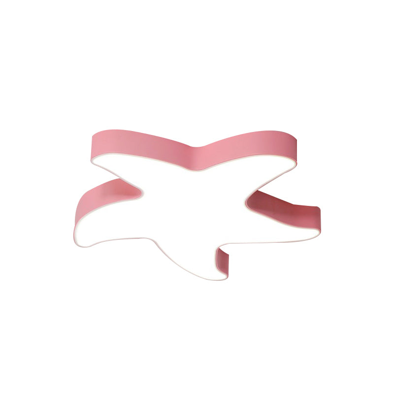 Macaron Loft Starfish Flush Mount Light Acrylic Candy Colored Ceiling Light Clearhalo 'Ceiling Lights' 'Close To Ceiling Lights' 'Close to ceiling' 'Flush mount' Lighting' 170367