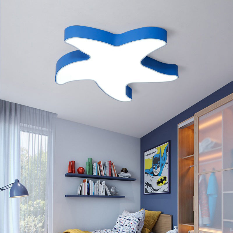 Macaron Loft Starfish Flush Mount Light Acrylic Candy Colored Ceiling Light Clearhalo 'Ceiling Lights' 'Close To Ceiling Lights' 'Close to ceiling' 'Flush mount' Lighting' 170369