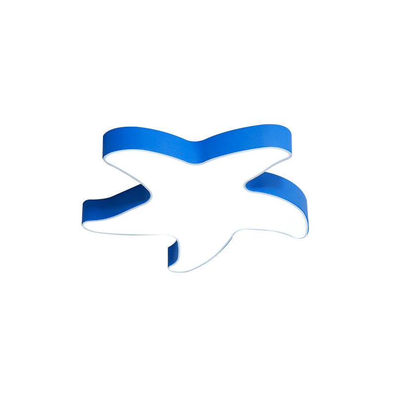 Macaron Loft Starfish Flush Mount Light Acrylic Candy Colored Ceiling Light Clearhalo 'Ceiling Lights' 'Close To Ceiling Lights' 'Close to ceiling' 'Flush mount' Lighting' 170370